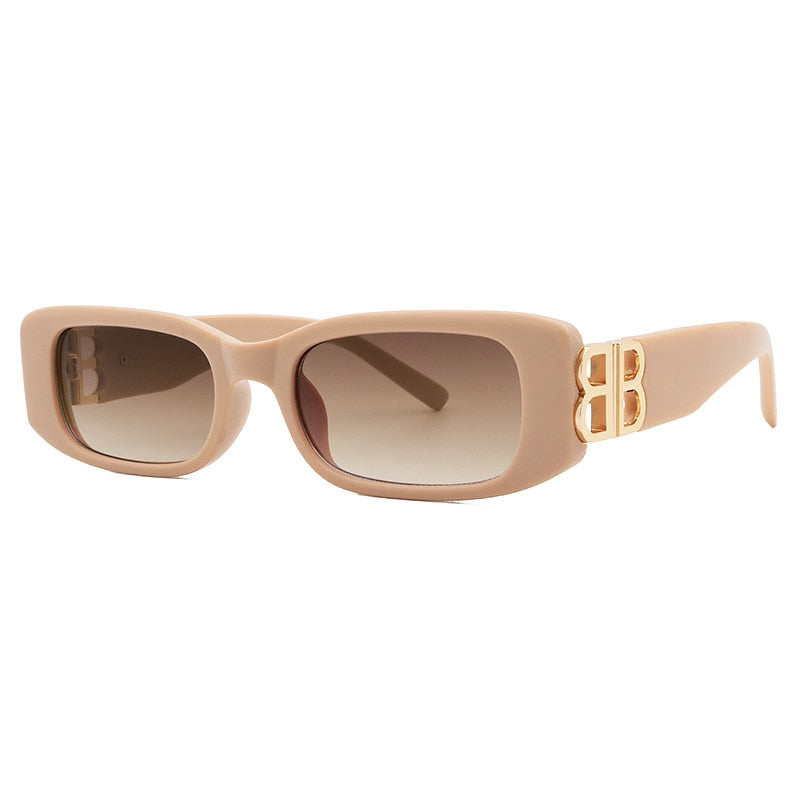 Vintage Luxury Brand Women Sunglasses 2021 Fashion Square Sun Glasses - lecapmode