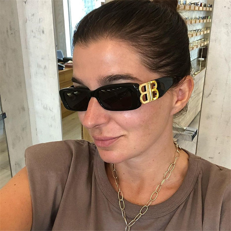 Vintage Luxury Brand Women Sunglasses 2021 Fashion Square Sun Glasses - lecapmode