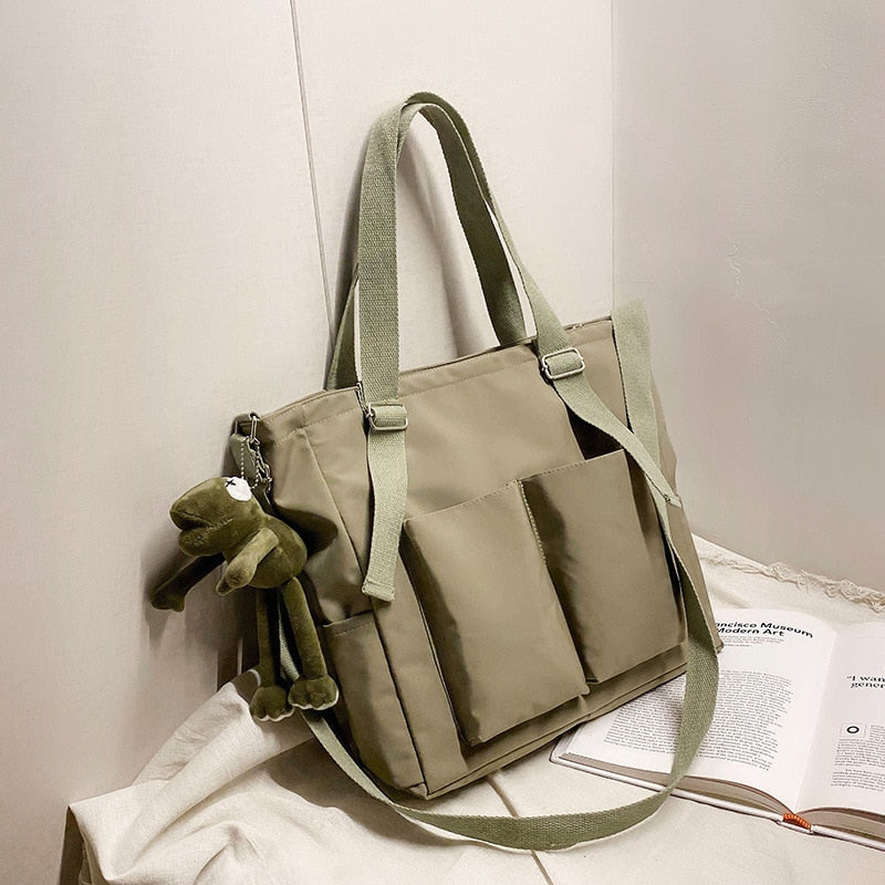 Female Bag Shoppers Simple Fashion Zipper Handbags Shoulder Waterproof - lecapmode