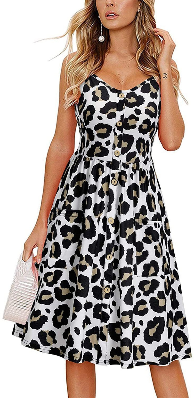 Sexy V Neck Floral Print Boho Beach Sling A Line Mini Woman Wrap Dress - lecapmode