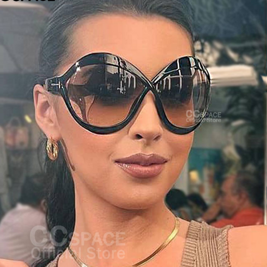 Oversized Sunglasses Women Fashion Shades Uv400 Vintage Glasses