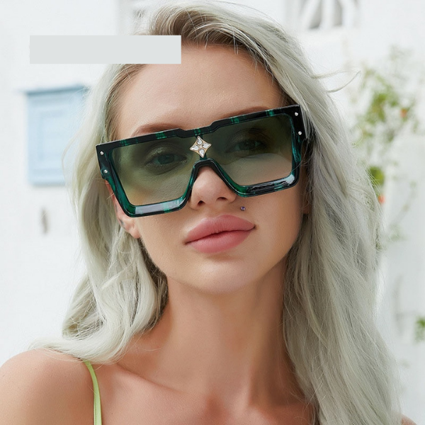 Luxury Crystal Oversized Women Square Sunglasses Shades UV400